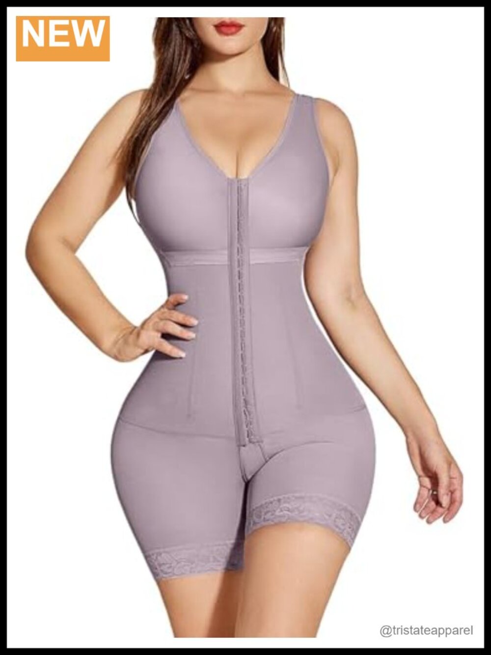 Full Body Shaper Bodysuit Tummy Control Mid-Thigh Faja Shapewear
